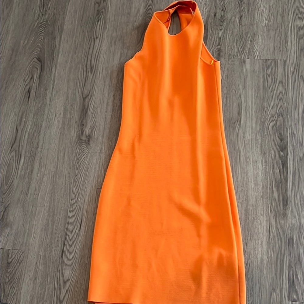 House of Harlow women orange stretch dress size XS!